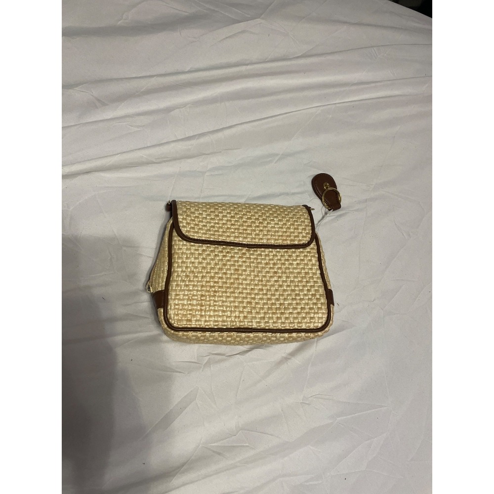 Etienne Aigner Handbag Women's Beige‎ Woven Straw Shoulder Strap Bag - Picture 3 of 8